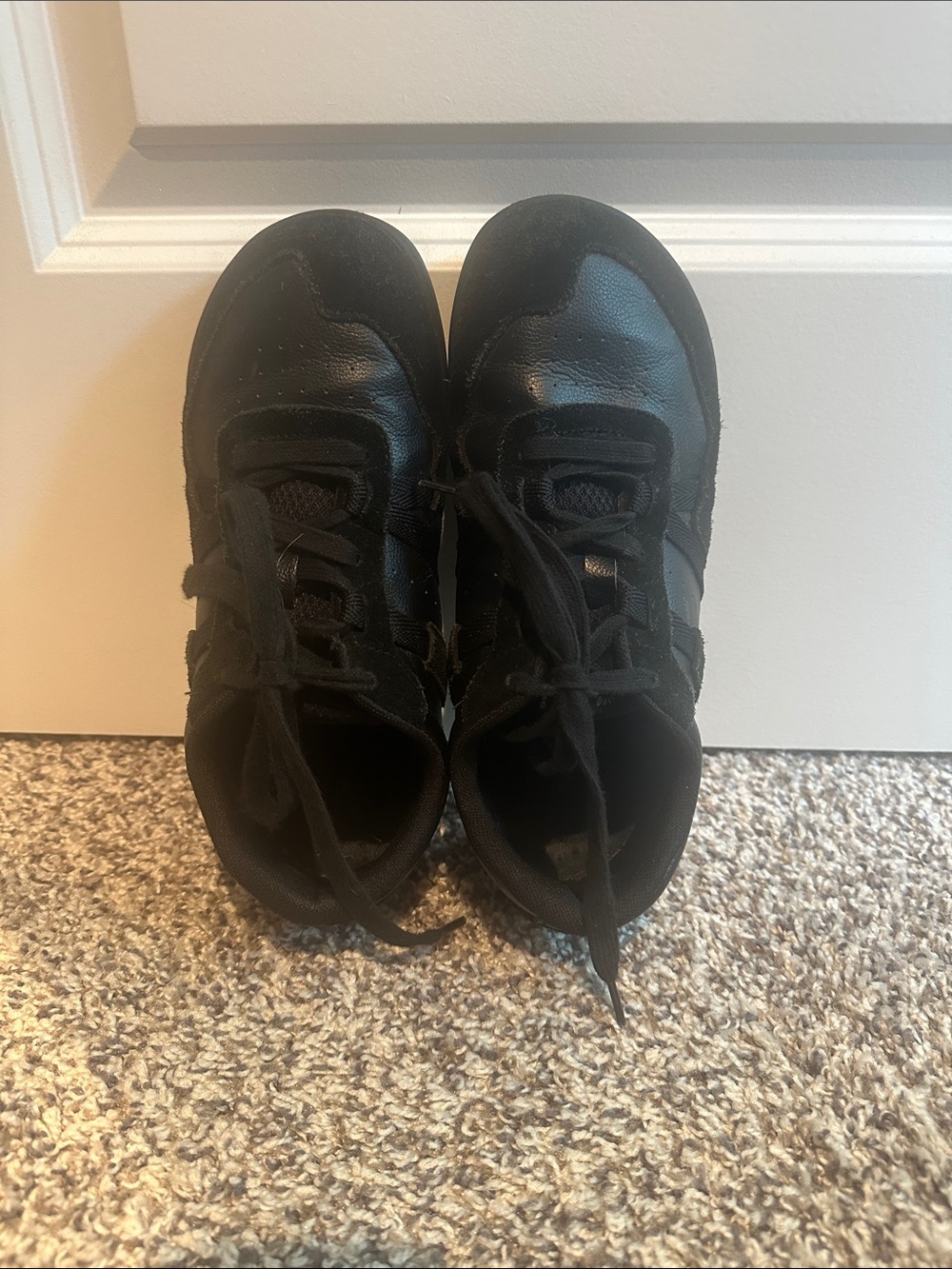 Women's Black Lace-Up Athletic Sneakers